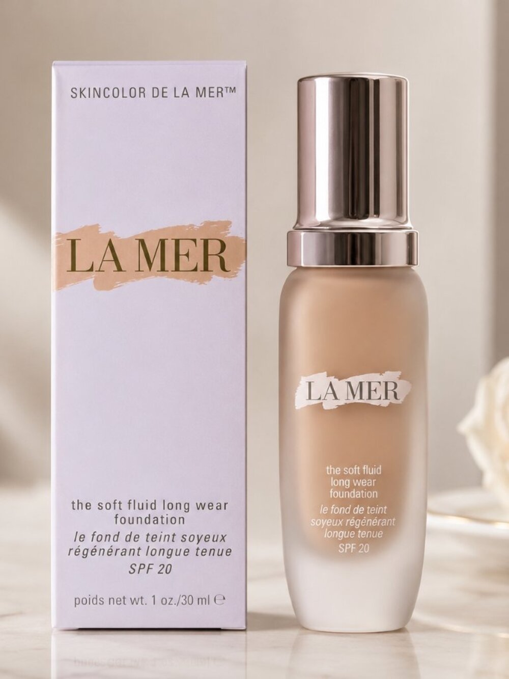 2x La Mer The Soft Fluid Long Wear Foundation – Shade IVORY 01 30ml 1oz sealed - Picture 2 of 2